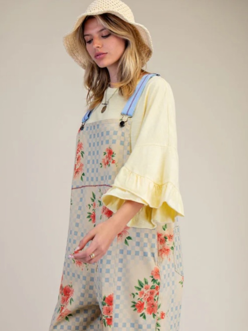 EASEL Picnic Patchwork Twill
Overalls - Picture 3 of 3